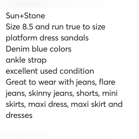 Sun & Stone color block denim sandals 8.5 - Picture 11 of 12
